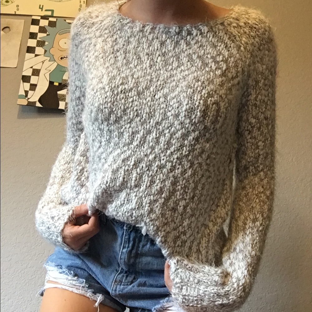 ☁️Buffalo☁️ Fuzzy Knitted Sweater
